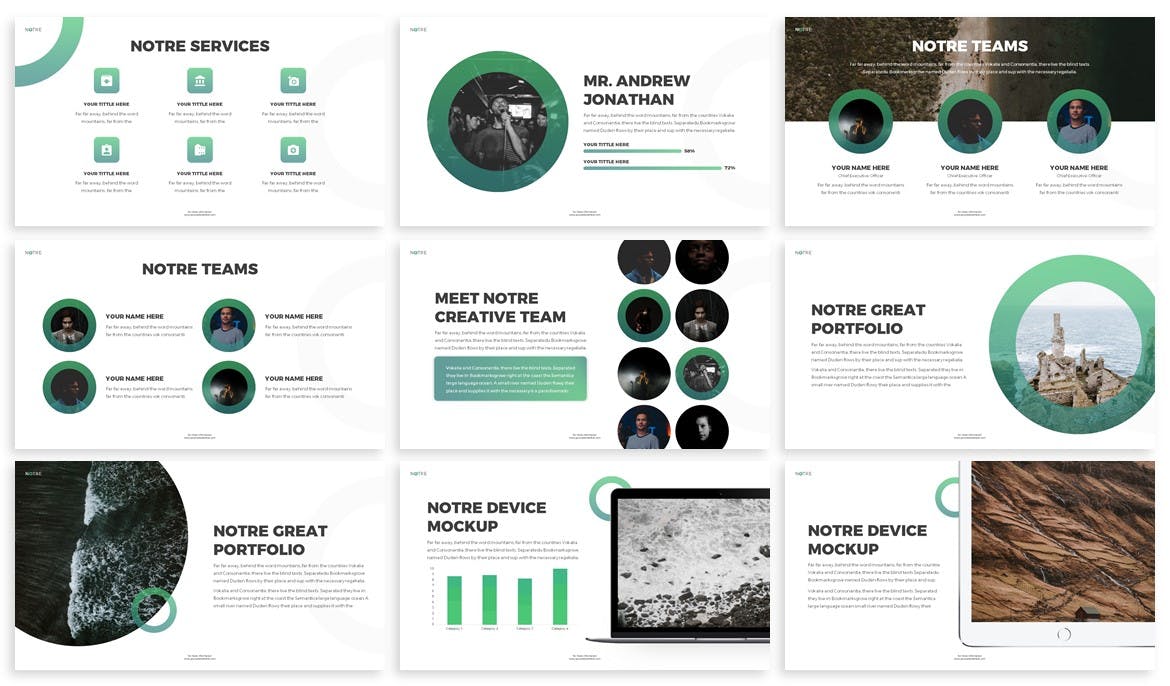 市场规划/项目计划主题素材库精选Keynote模板模板 Notre – Strategic Plan Keynote Template插图(2)