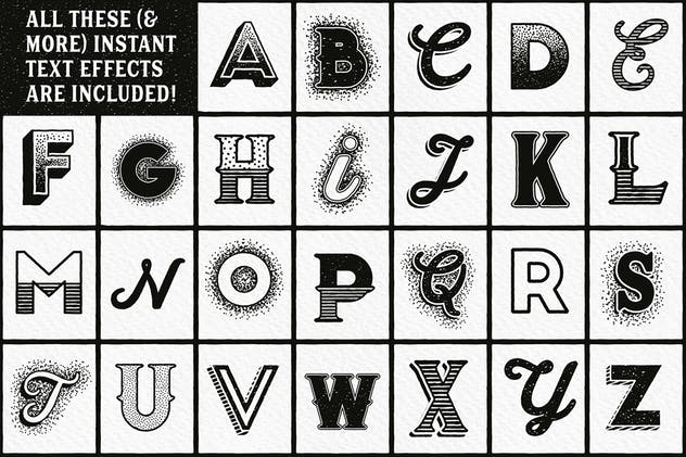 字体文本手绘装饰元素AI设计工具套件 Fineliner Type Decorator’s Tool Kit插图(1)