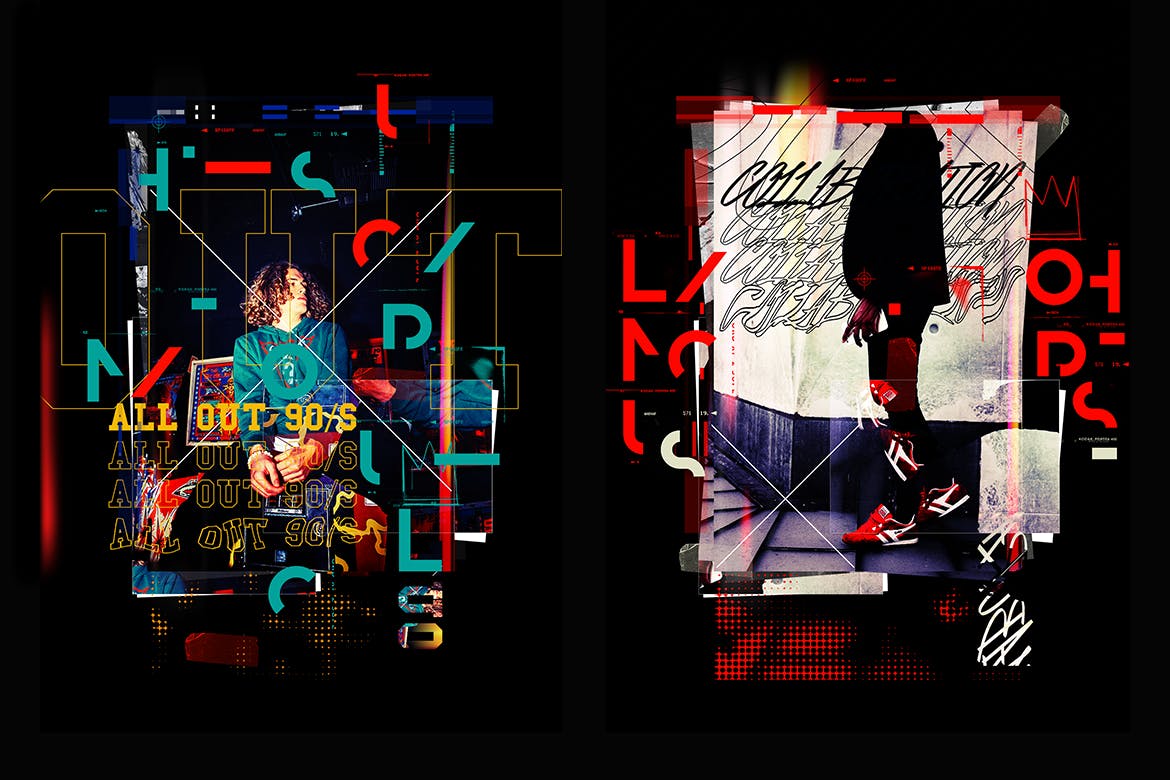 时尚Lomo印刷效果海报设计PS动作 Lomography Typography Poster Photoshop Action插图(4)