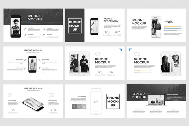 创意极简主义项目/企业宣传精美PPT模板下载 Delica Powerpoint Presentation插图(10)