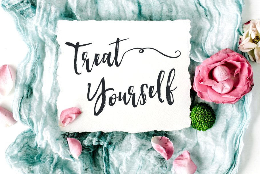 轻舞飞扬般流畅画笔笔刷英文字体 Hartley Rough Brush Script Font插图(4)