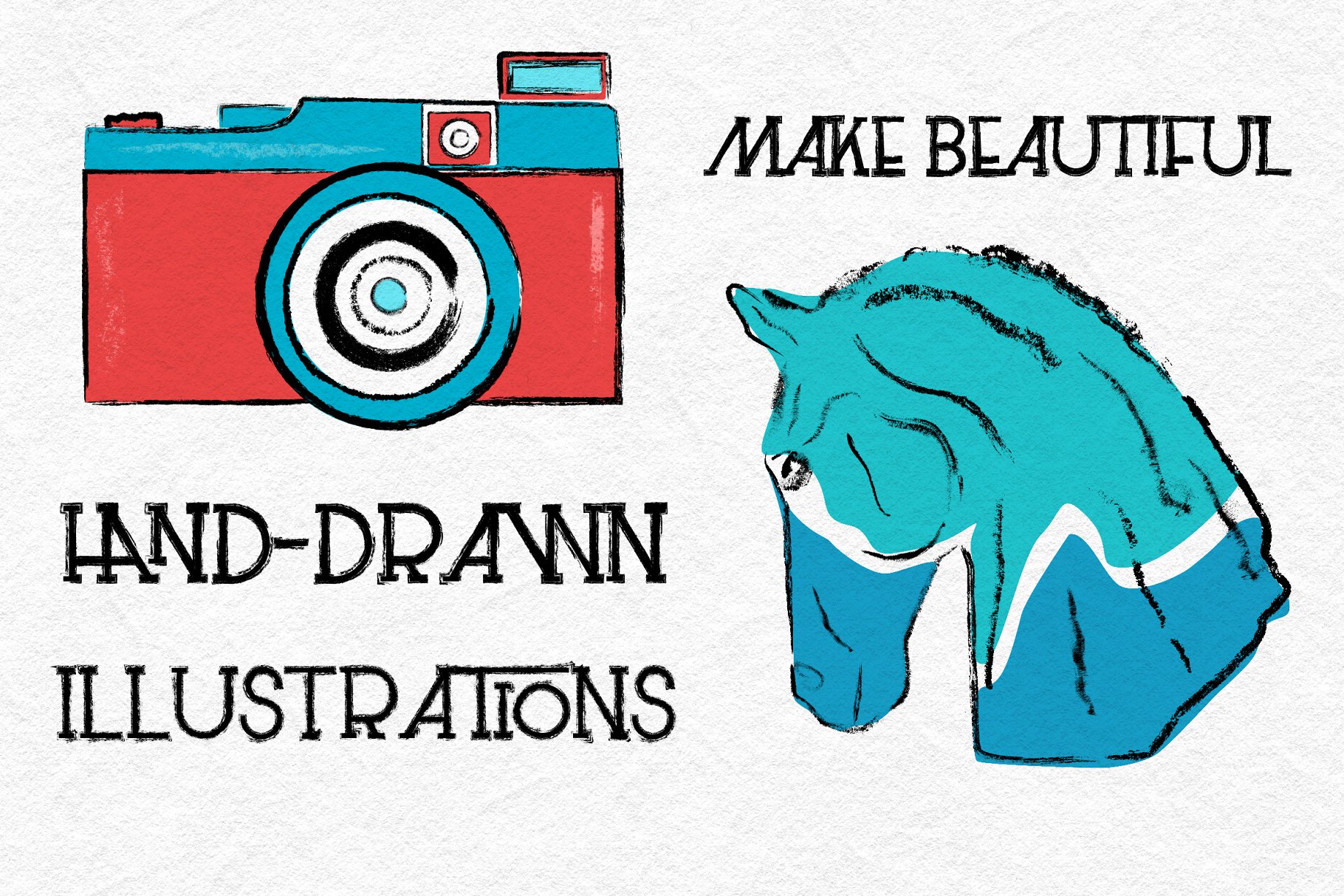 经典彩色黑板画粉笔AI笔刷 Megapack of chalks by Guerillacraft插图(3)