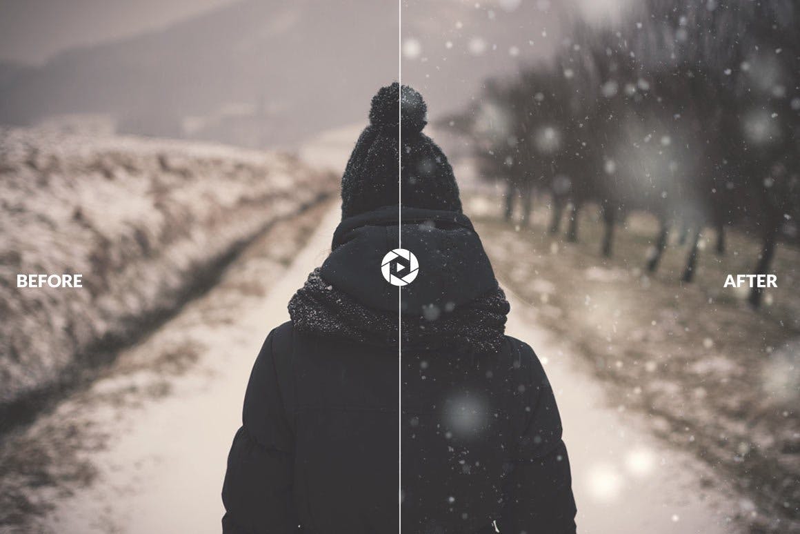 冬日照片调色滤镜Lightroom预设 Winter Lightroom presets + Brushes插图(2)