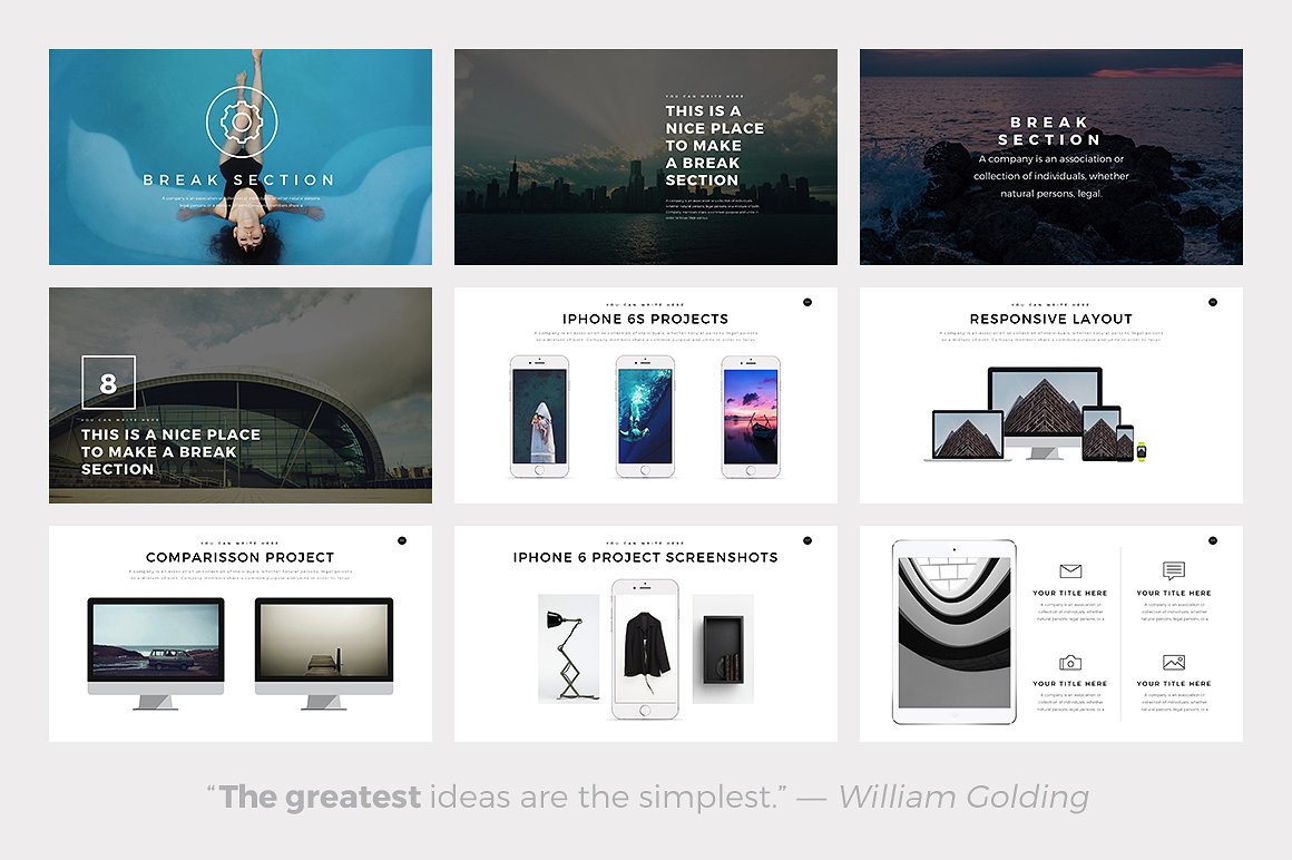 专业极简的谷歌幻灯片模板下载[pptx]插图(8)