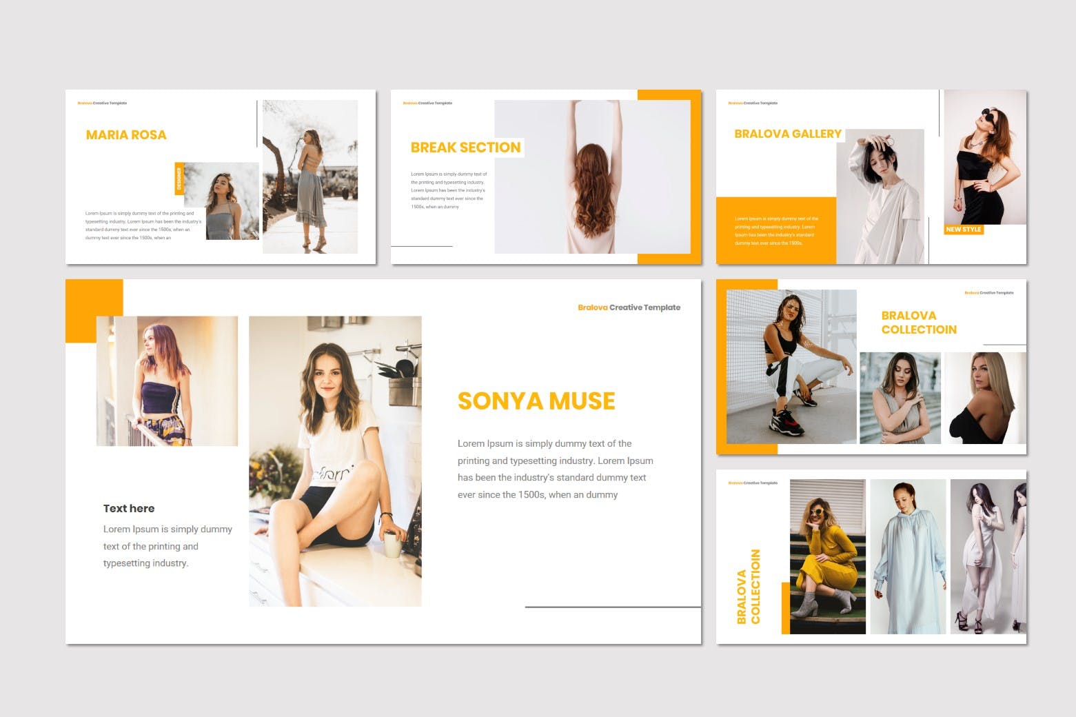 设计师定制创意时尚主题素材库精选Keynote模板模板 Bralova – Keynote Template插图(3)