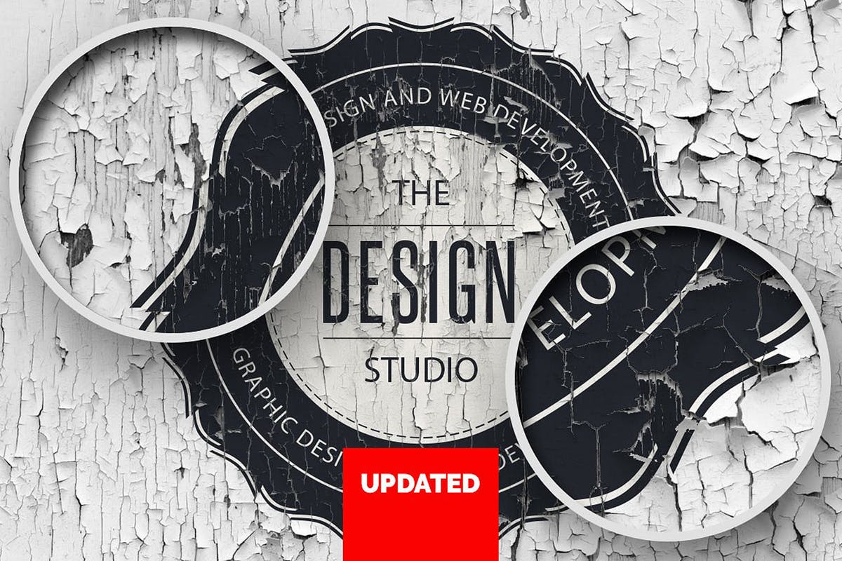 15款复古做旧风格智能叠加纹理PS样机模板 15 Vintage Overlay Textures Mock-up插图