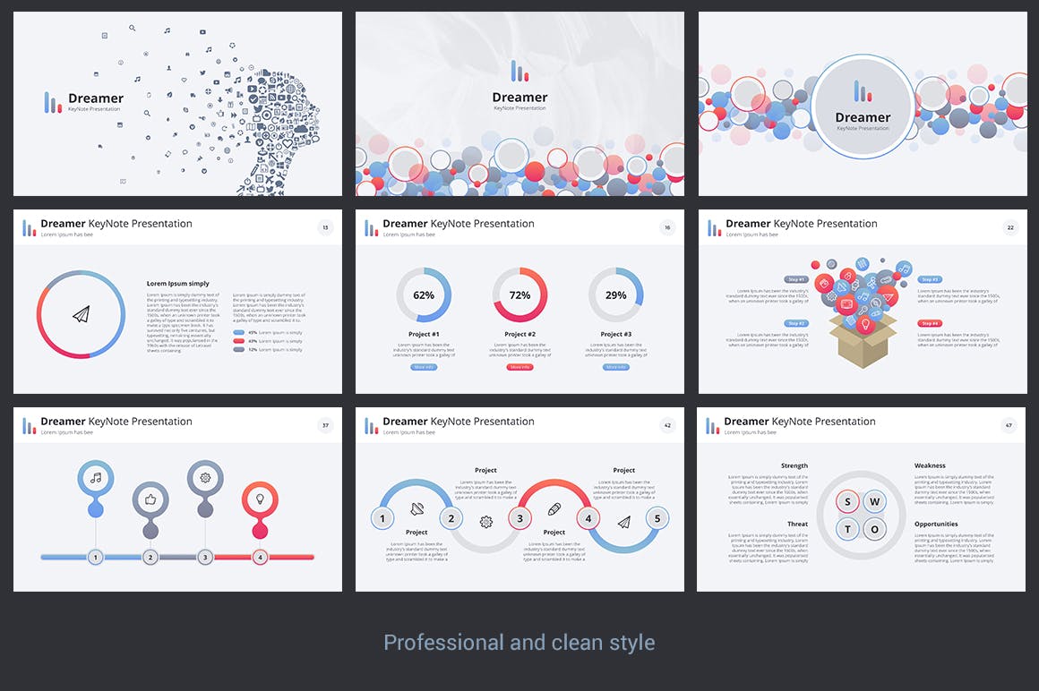 100多个独特内容的3种预制色彩的高端时尚商务商业质感的keynote幻灯片演示模版（ key）插图(5)