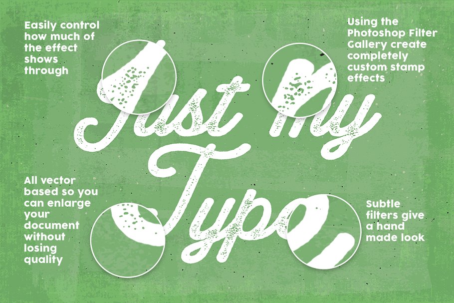 橡皮图章印刷效果图层样式 InkPad – Rubber Stamp Effects插图(1)