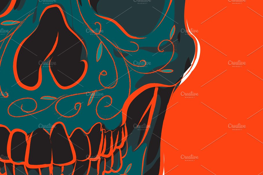 勾勒曲线矢量AI笔刷 Growl Vector Brushes插图(1)