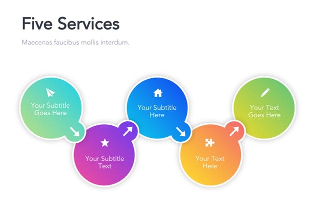 多彩渐变色Google Slides幻灯片设计模板 Colorful Bundle Google Slides插图(4)