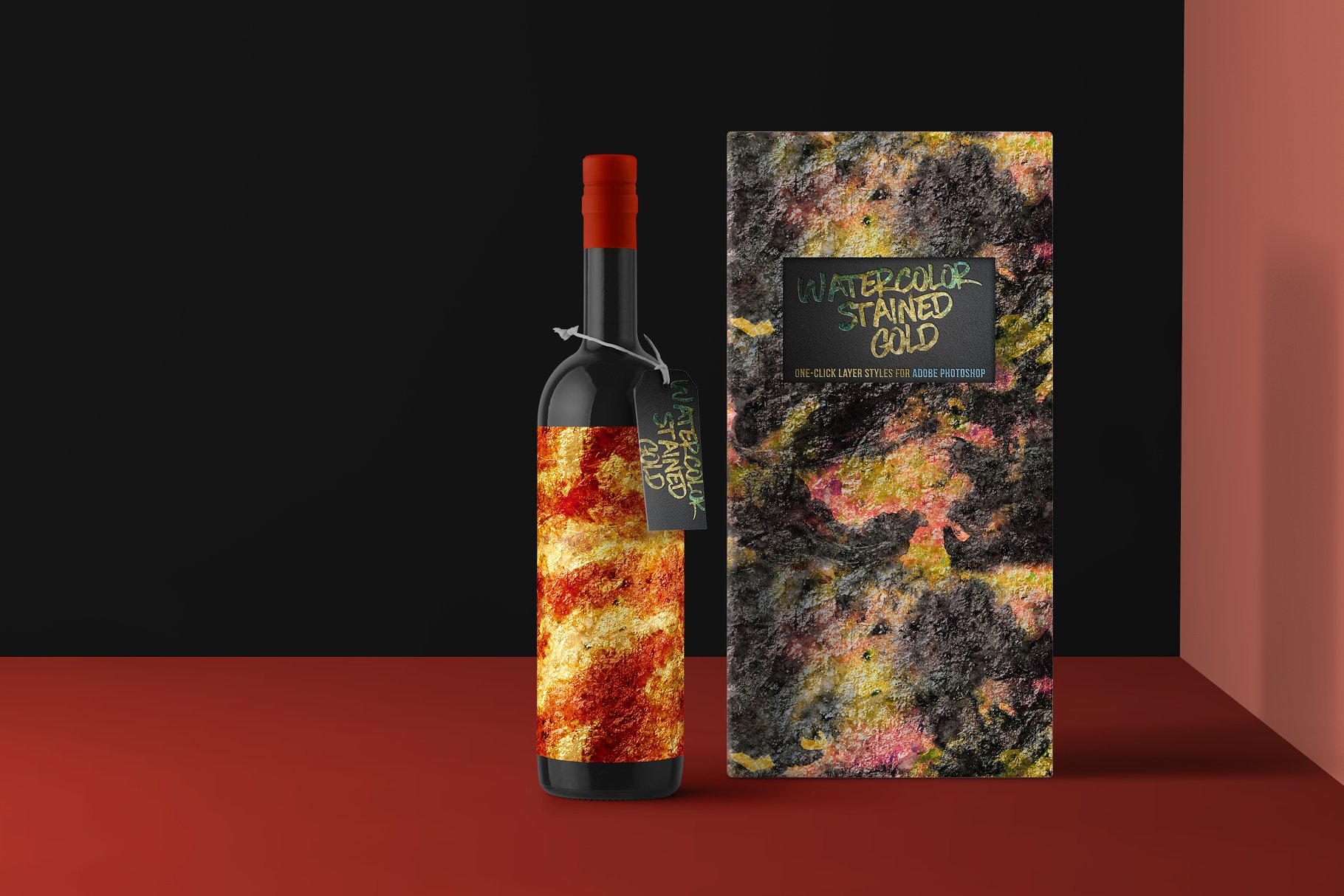 创意水彩金箔PS图层样式[1.1GB] Watercolor and Gold Layer Styles PS插图(9)