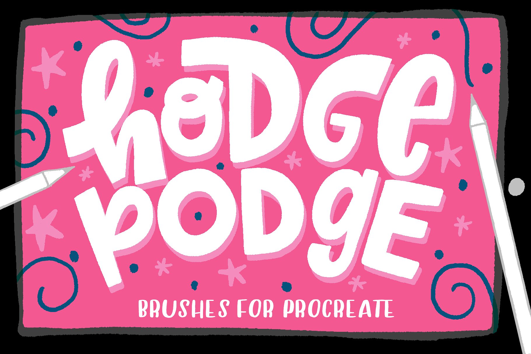 人物手绘必备Procreate笔刷 Hodge Podge Brushes for Procreate插图