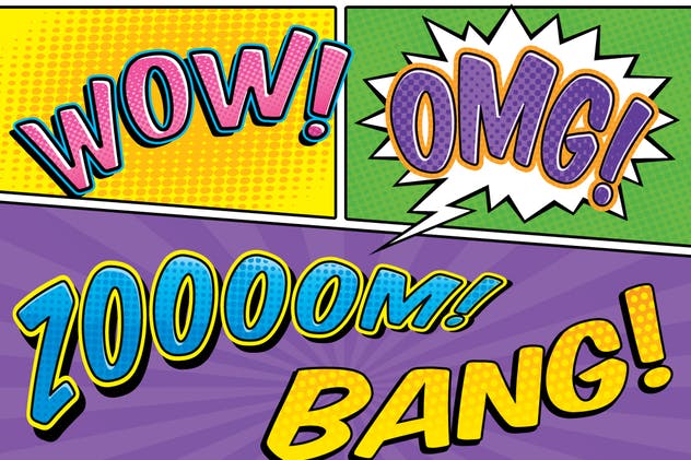 漫画书标题PS字体样式 Comic Book Text Styles插图(2)