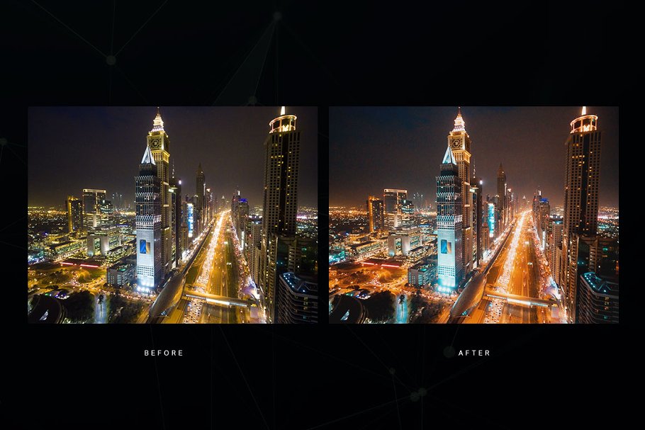 城市夜景照片滤镜PS动作 Dystopian Photoshop Actions插图(5)