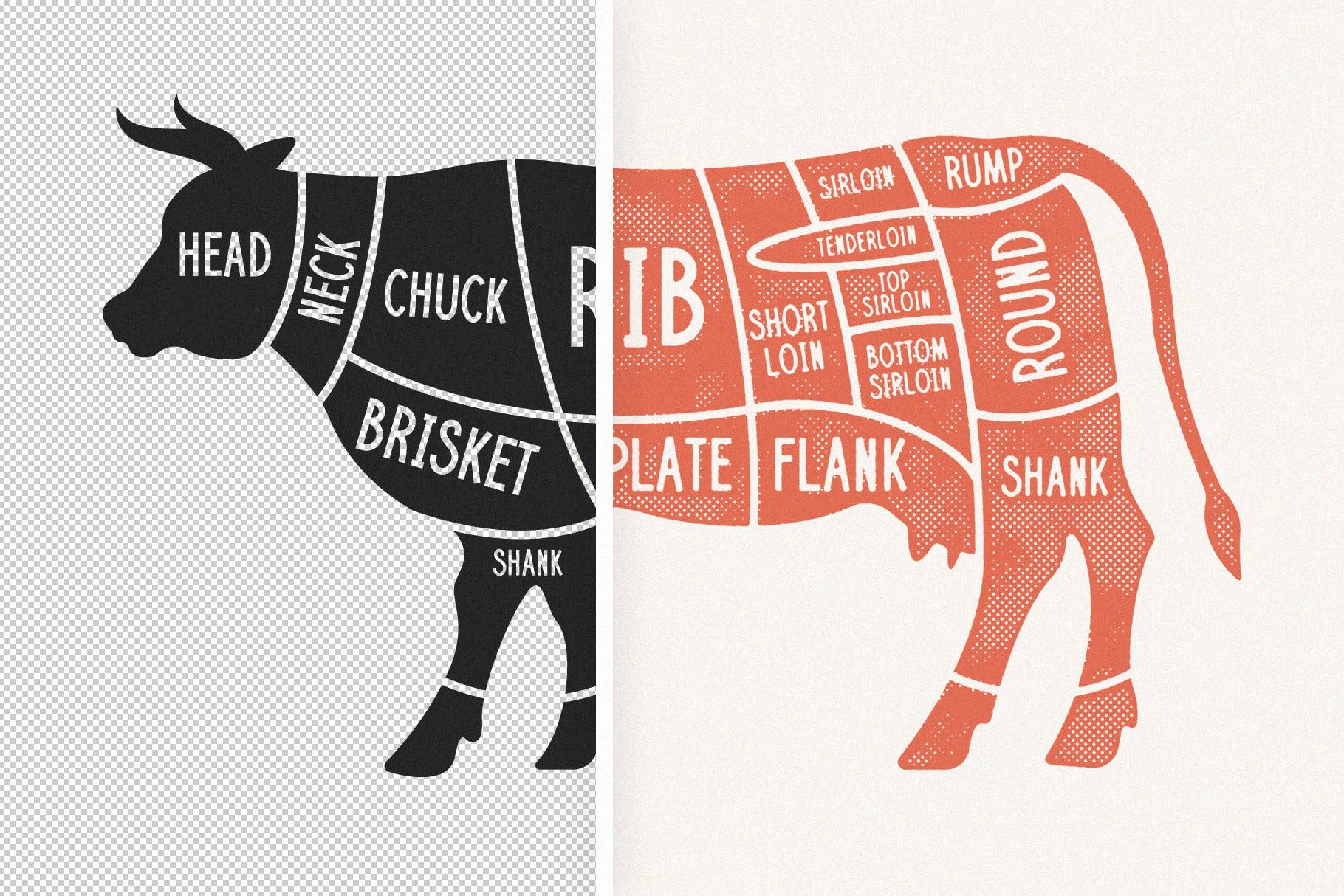 24种复古做旧风格效果PS图层样式 Hometown Texture Press Effects插图(1)