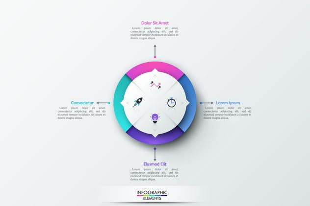 项目策划PPT模板信息图表矢量素材v14 Pure Shape Infographic. Part 14插图(2)