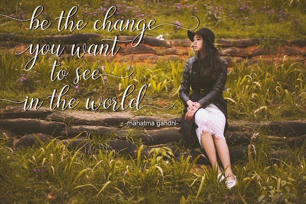 优雅线条手写英文脚本字体 Austina Script插图(3)