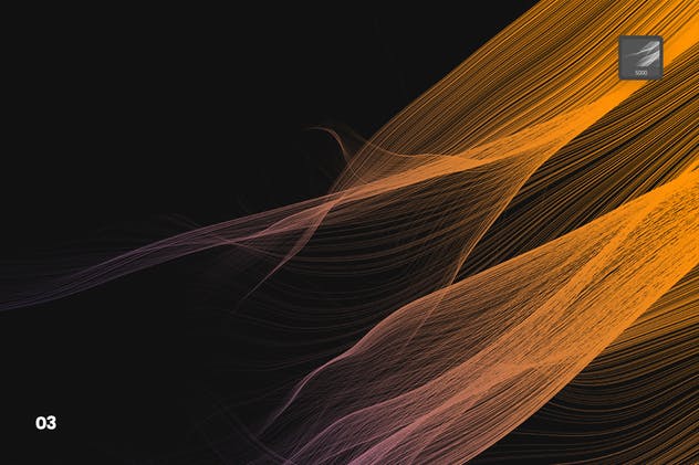 数码仿真柔顺头发特效图案PS笔刷 Digital Smooth Flow of Hairs Photoshop Brushes插图(3)