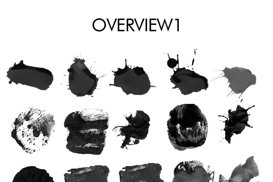 100种随性画笔笔画图案PS笔刷 100 Messy Photoshop Brushes插图(1)