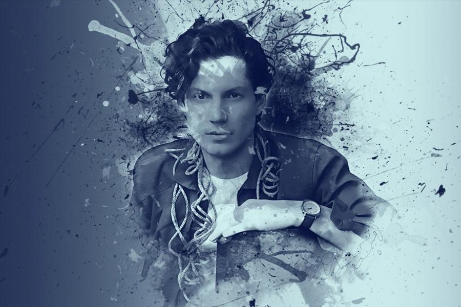 一款泼溅墨水艺术风格效果的PS动作插图(3)