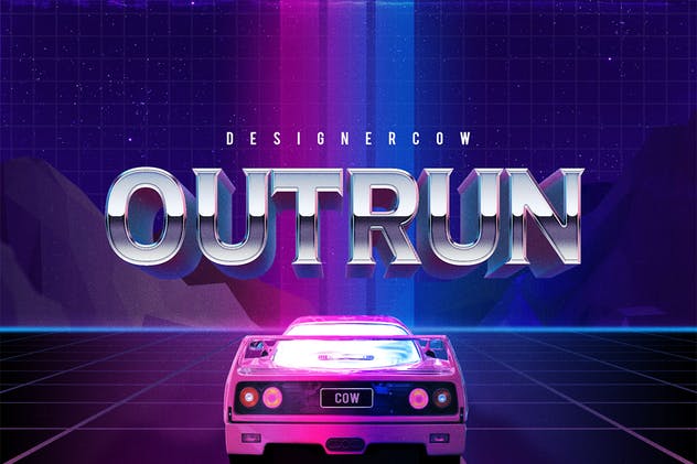 11款80年代复古文特效PS图层样式V3 80s Text Effect V3插图(11)