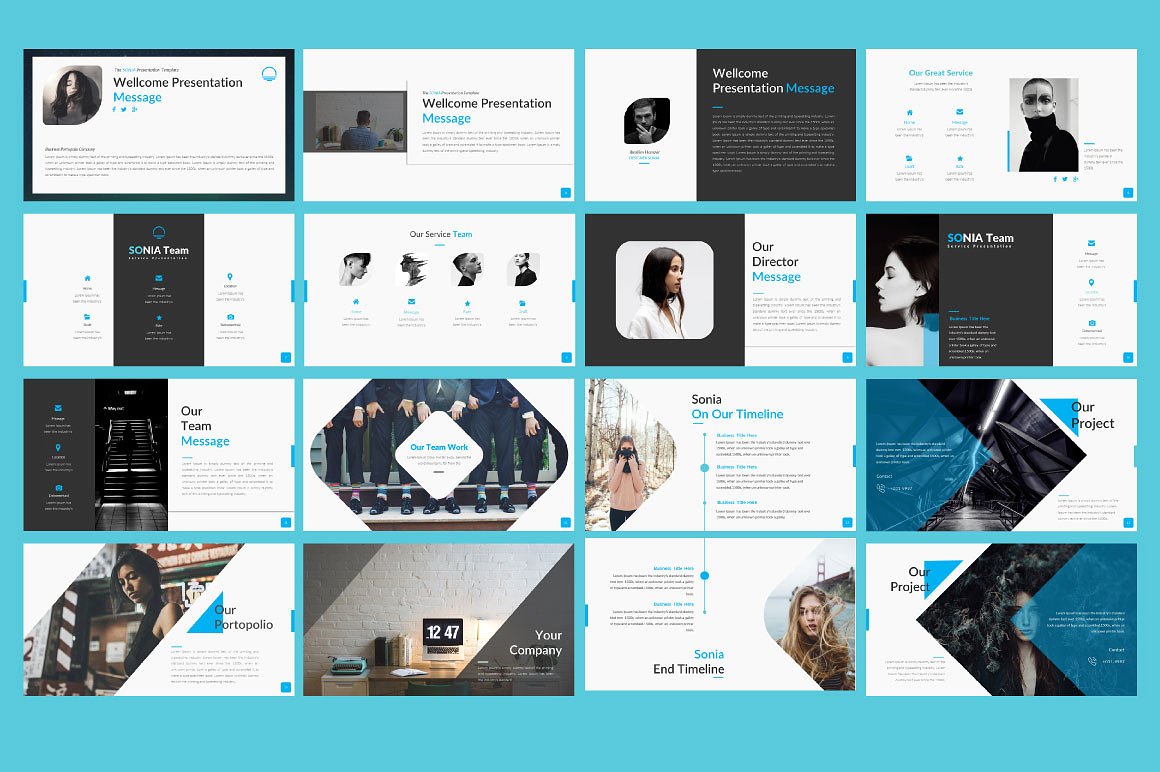 视觉新锐的创意PPT模板下载插图(2)