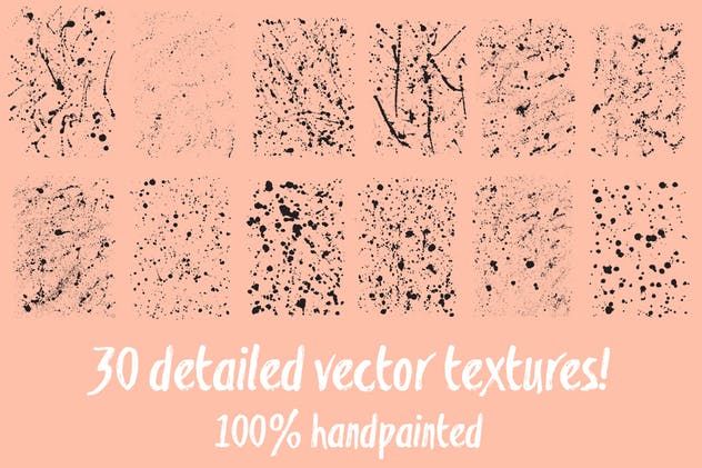 油画污迹癍迹肌理纹理层叠滤镜PSD分层模板 Action Painting Textures插图(3)