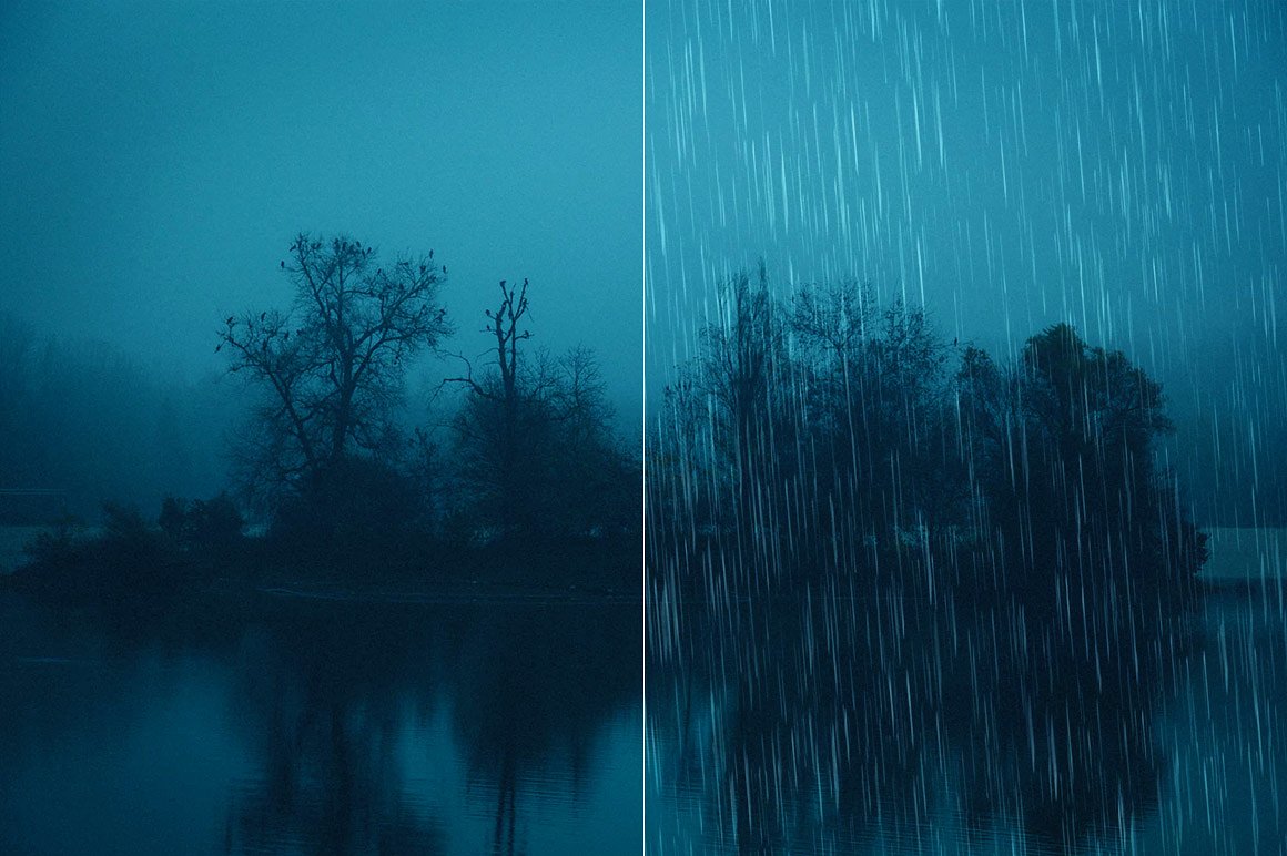 50款逼真雨天效果的PS笔刷 50 Rain Photoshop Brushes [abr]插图(3)