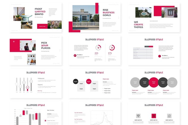 企业商务/个人多用途Keynote演示文稿设计模板 Illionis – Keynote Template插图(2)