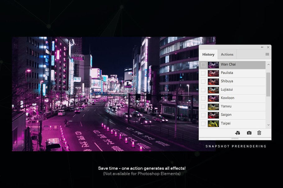 城市夜景照片滤镜PS动作 Dystopian Photoshop Actions插图(2)