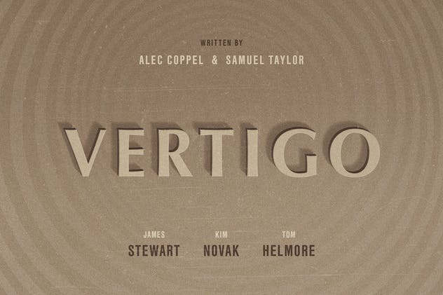 老电影3D立体字体特效PS图层样式 Old Movie Titles Collection插图(4)