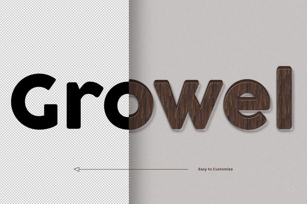 8款超逼真木纹效果PS字体样式 8 Wood Text Effects插图(1)