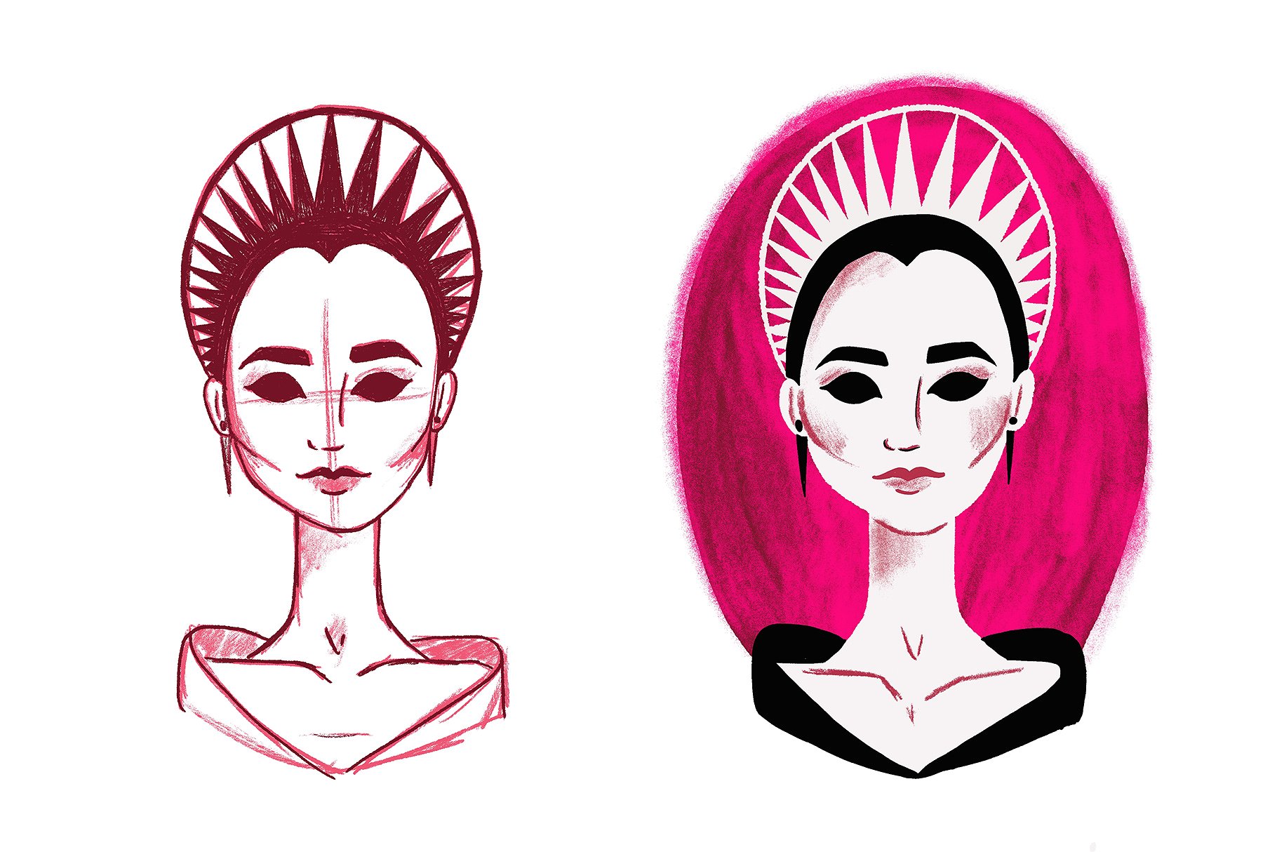 人物手绘必备Procreate笔刷 Hodge Podge Brushes for Procreate插图(3)