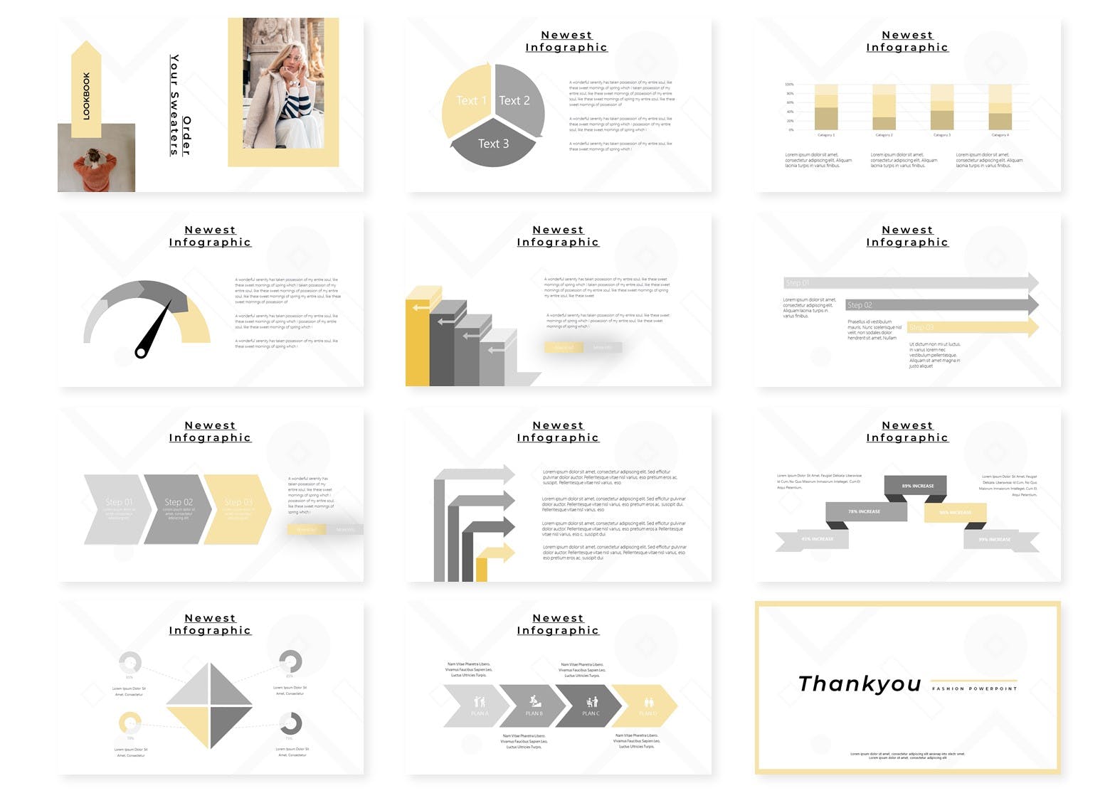 时尚服饰主题谷歌幻灯片设计模板 Sweaters | Google Slides Template插图(2)