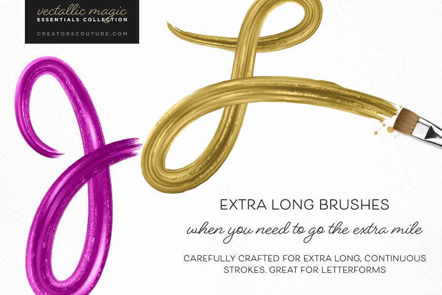 惊人美丽的金属油漆AI笔刷 Vectallic Magic Brush Revolution!插图(4)