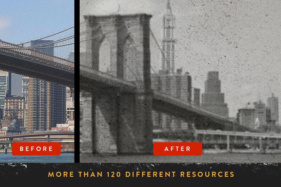 复古怀旧照片效果生成PS动作 RetroLab – Retro Photo Lab插图(2)