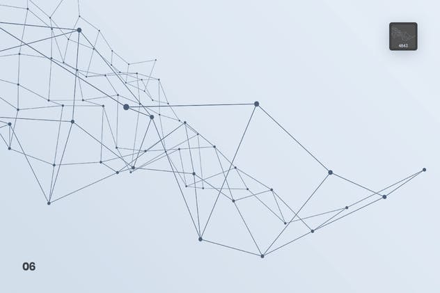 带连接线粒子抽象图形PS笔刷 Particles with Connected Lines Photoshop Brushes插图(6)