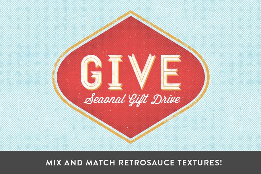 复古印刷字体纹理PS动作 RetroSauce – Letterpress Actions插图(4)