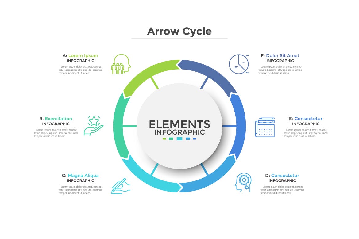 圆形/金字塔/循环图形信息图表矢量设计素材v21 Infographic Solutions. Part 21插图(2)