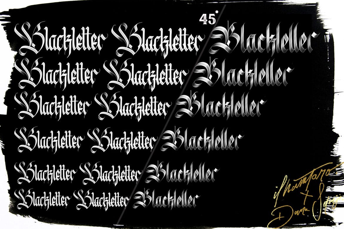 复古海报必备发光字体样式Procreate笔刷下载插图(5)