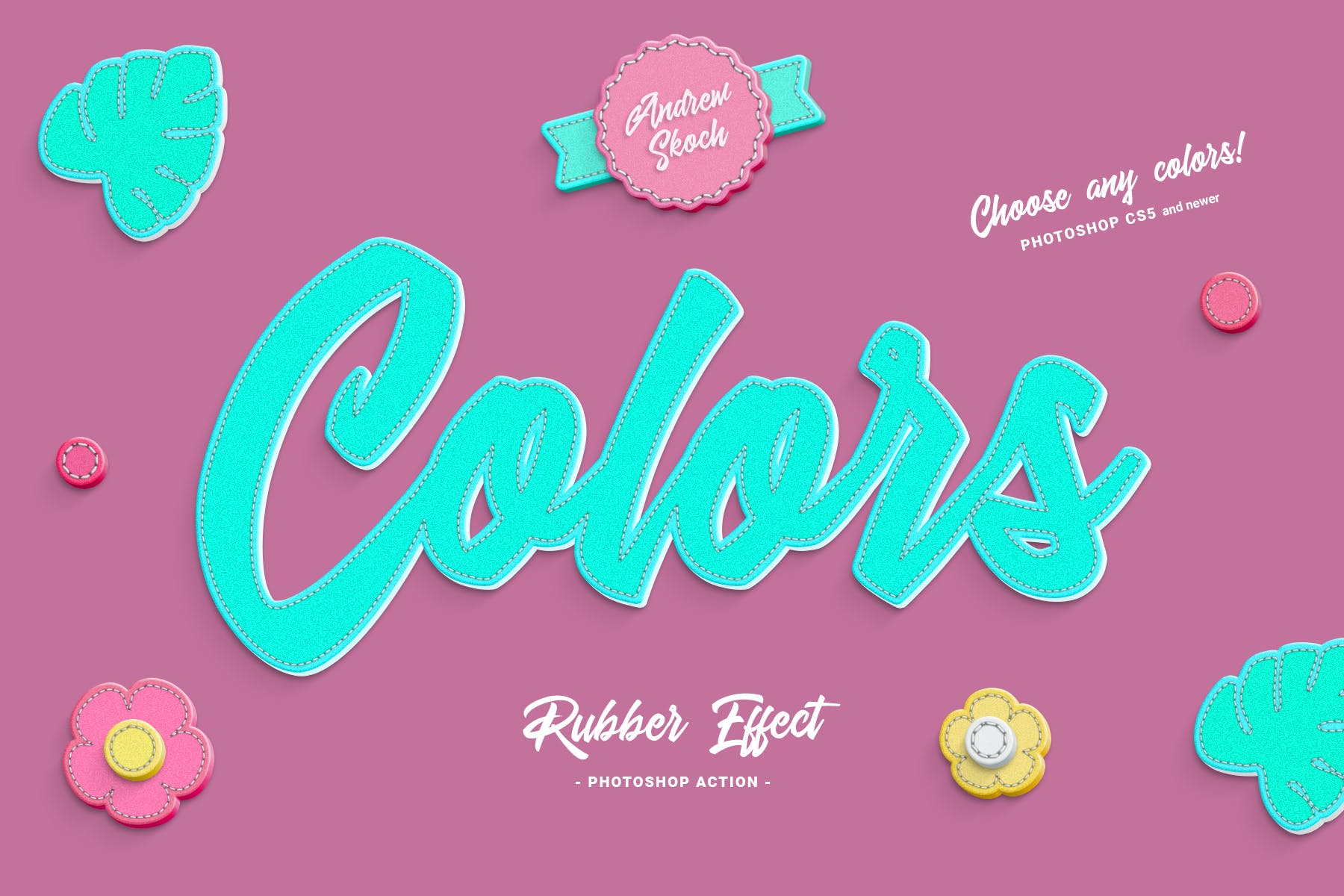 橡胶字体特效Photoshop动作 Rubber Photoshop Action插图(3)