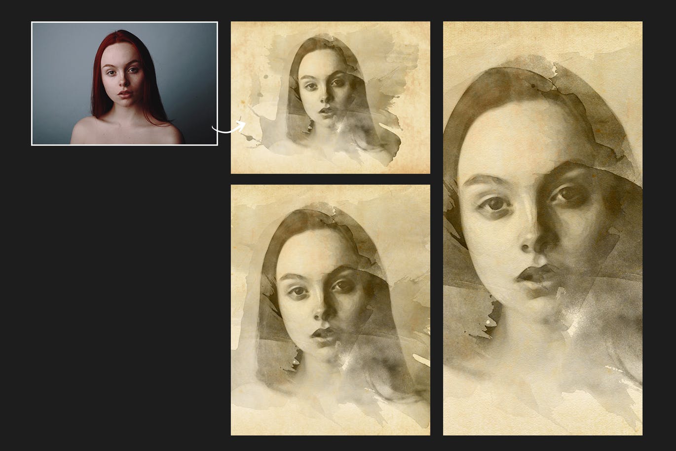 充满活力的逼真水彩遮罩效果PS动作 Vibrant Watercolor Effect – Photoshop Action插图(5)