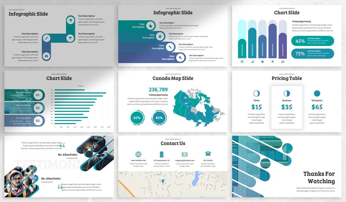 抽象几何渐变色彩主题谷歌幻灯片模板 Jaster – Abstract Google Slides Template插图(3)