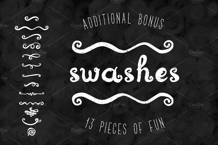 手写装饰字体&抽象背景 Spirals script & abstract background插图(3)