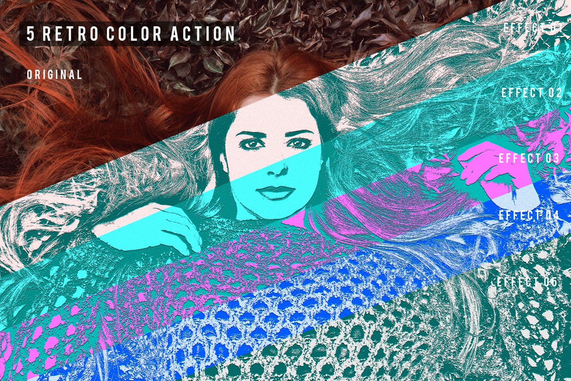 5种专业复古照片特效一键生成素材库精选PS动作 5 Premium Retro Action插图(1)