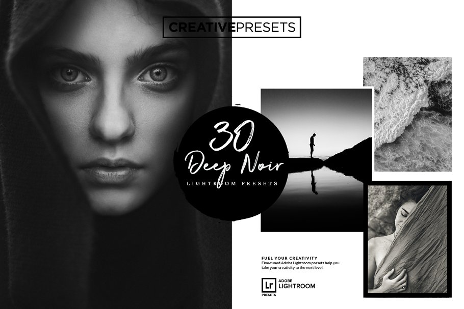 黑白胶片效果调色LR预设 Rich B&W Lightroom Presets插图(1)