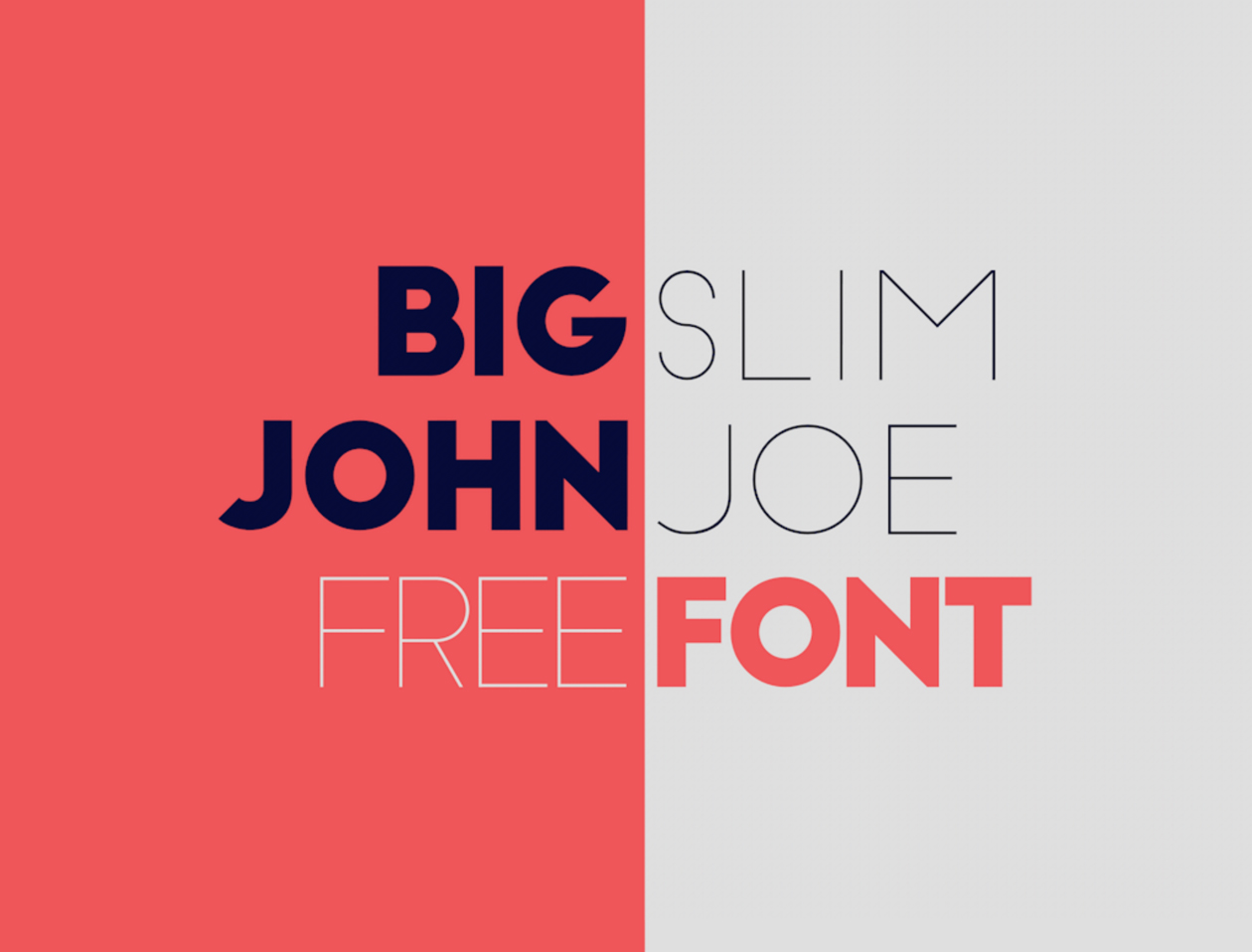免费标题排版无衬线字体下载 Big John & Slim Joe Free Fonts插图