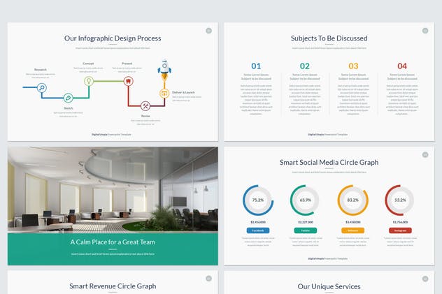 数据信息科技风格PPT幻灯片模板下载 Digital Utopia PowerPoint Template插图(3)