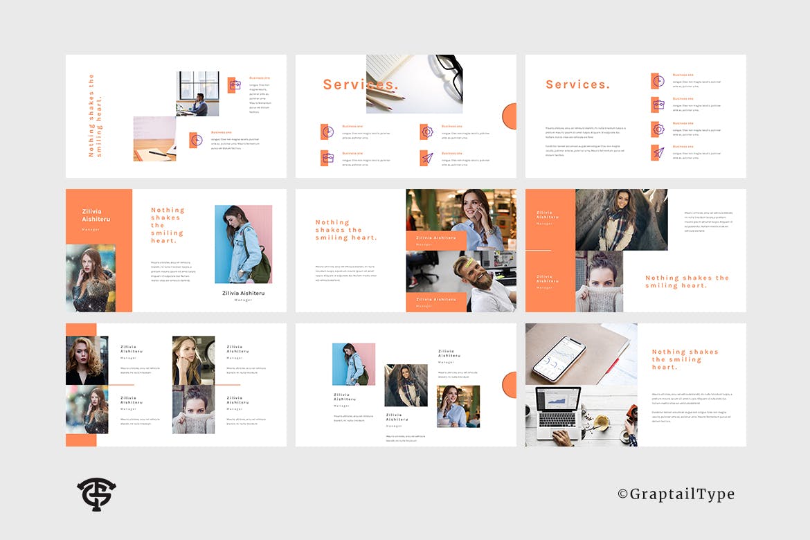 极简主义企业服务介绍素材库精选谷歌演示模板 Just Clean – Google Slides插图(2)