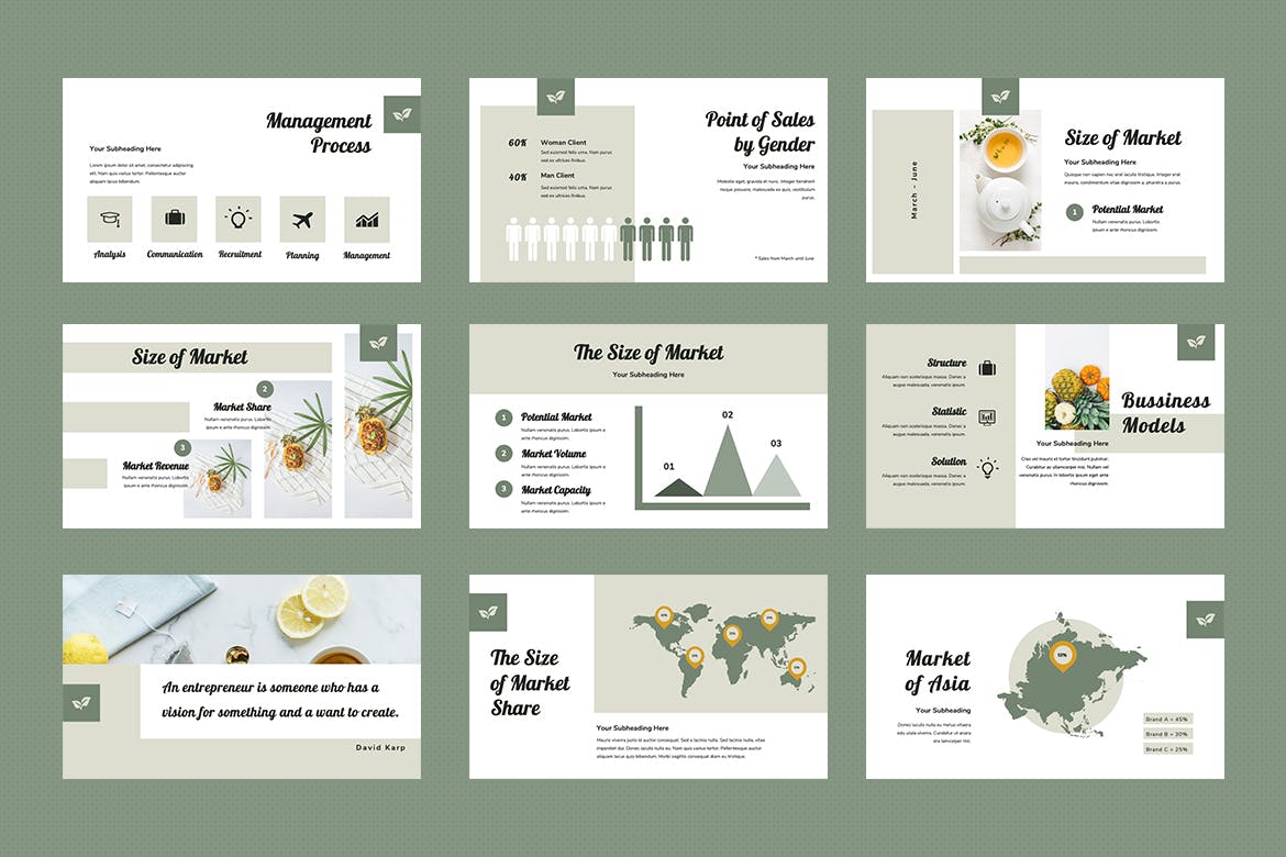 时尚清新高端大数据Google Slide谷歌幻灯片powerpoint演示模板（pptx）插图(3)